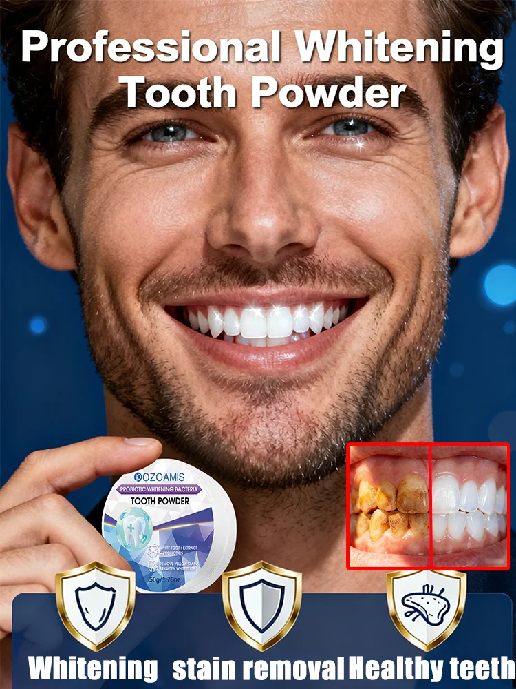 

POZOAMIS Травяной отбеливающий порошок: нежное удаление зубного камня, защита полости, средство для очистки зубов