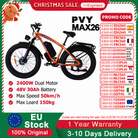 PVY MAX26 2400W Electric Bike Adult 55KM/H Max Speed City Electric Bicycle 48V25AH Battery E-bike 26 Inch Fat Tire Electric Bike