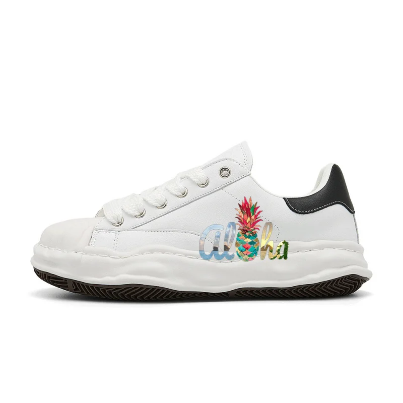 

Модные уличные кроссовки Cute Aloha Hawaii Pineapple Mermaid Coral в винтажном стиле, дизайн в стиле ретро, стильные, удобные и универсальные.