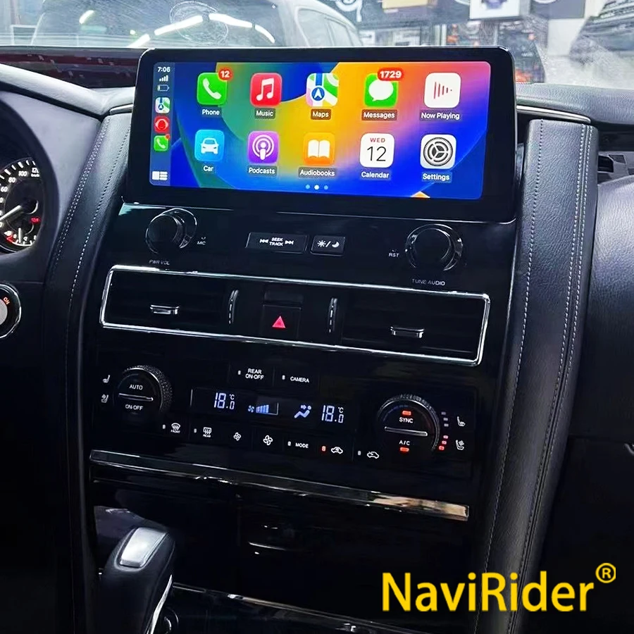 For Nissan ARMADA Y62 Patrol 2010-2021 For Infiniti QX80 QX56 Android Screen Car GPS Navigation Multimedia Video Player Carplay
