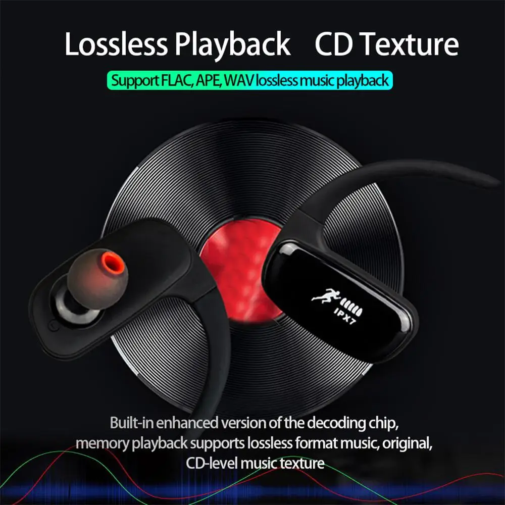 Cyboris Swimming Earphone Waterproof 16GB Mp3 Player Bluetooth Headset 12 Hrs Play time Running IPX7 Hifi Bass Wireless Earbud