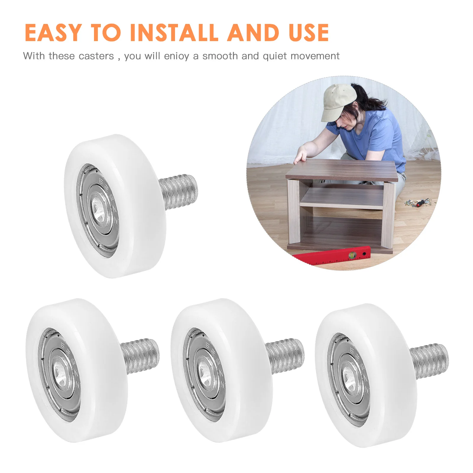 

10pcs Plastic Pulley Bearings Rust-Proof Wear-Resistant Smooth Easy Install Vending Machine Roller Wheels Drawer Accessories