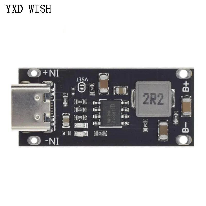 10pcs IP2312 CC/CV Mode Type-C USB Input High Current 3A Polymer Ternary Lithium Battery Quick Fast Charging Board 5V To 4.2V