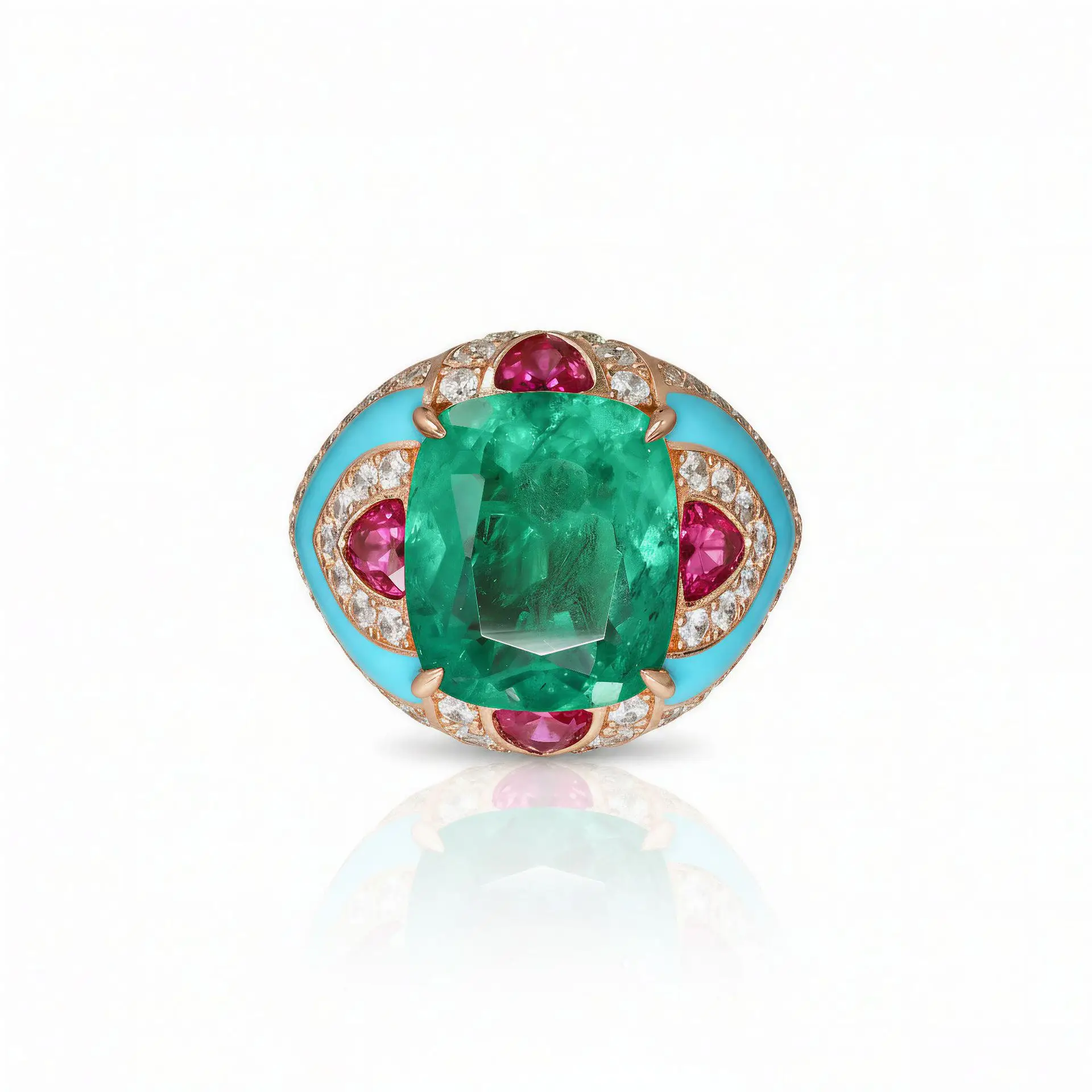 SongYun Jewelry 925 Sterling Silver Ring Band Women High Carbon Diamond Gemstones Emerald 925 Sterling Silver Rings Accessories