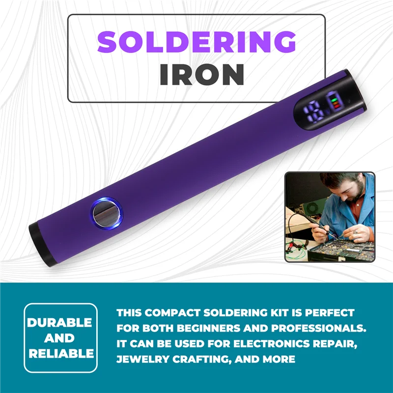 A60F-510 Thread Battery Cart Pen Headless Electric Soldering Iron With Adjustable Temperature Mini Soldering Iron Kit