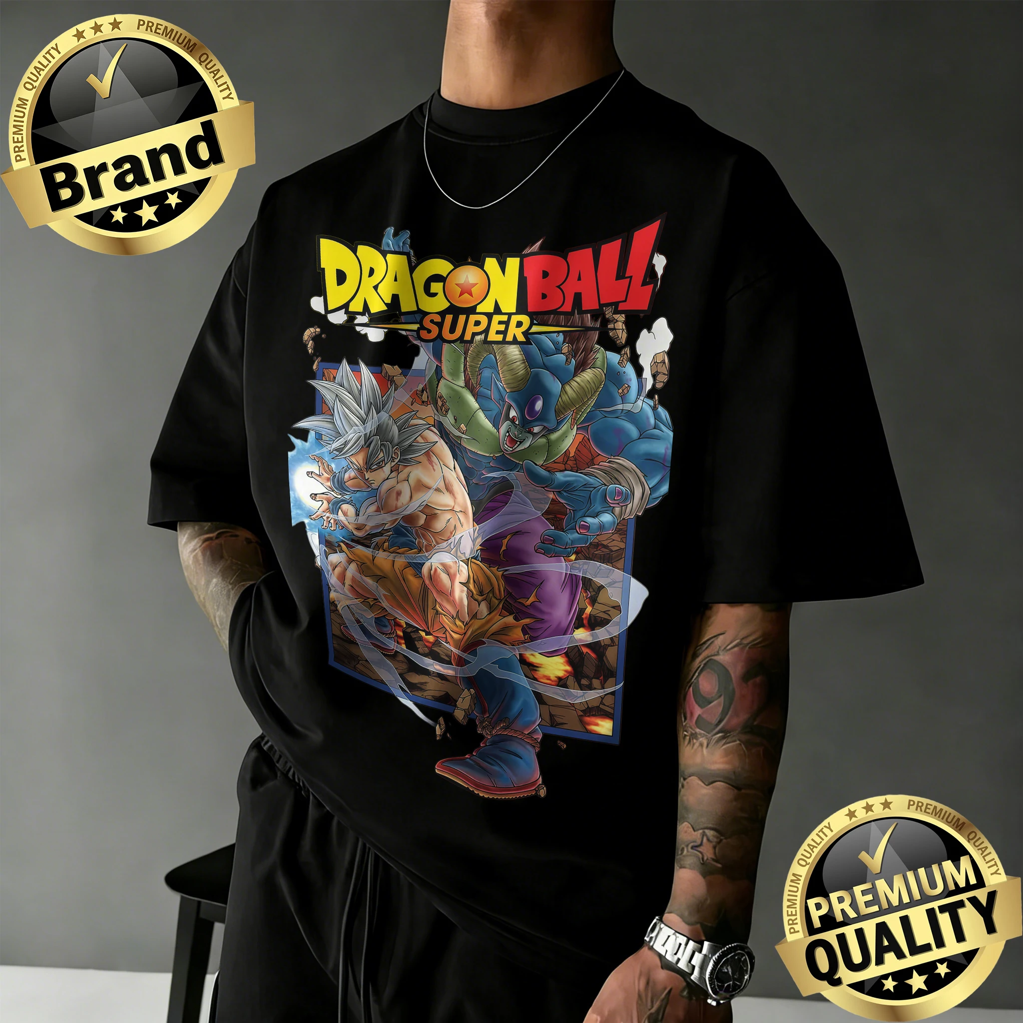 2026 Sommer Dragon Ball Super Ultra Instinct Goku Grafik-T-Shirt 100% Baumwolle Übergroßes Vintage-T-Shirt Unisex Streetwear für Fans