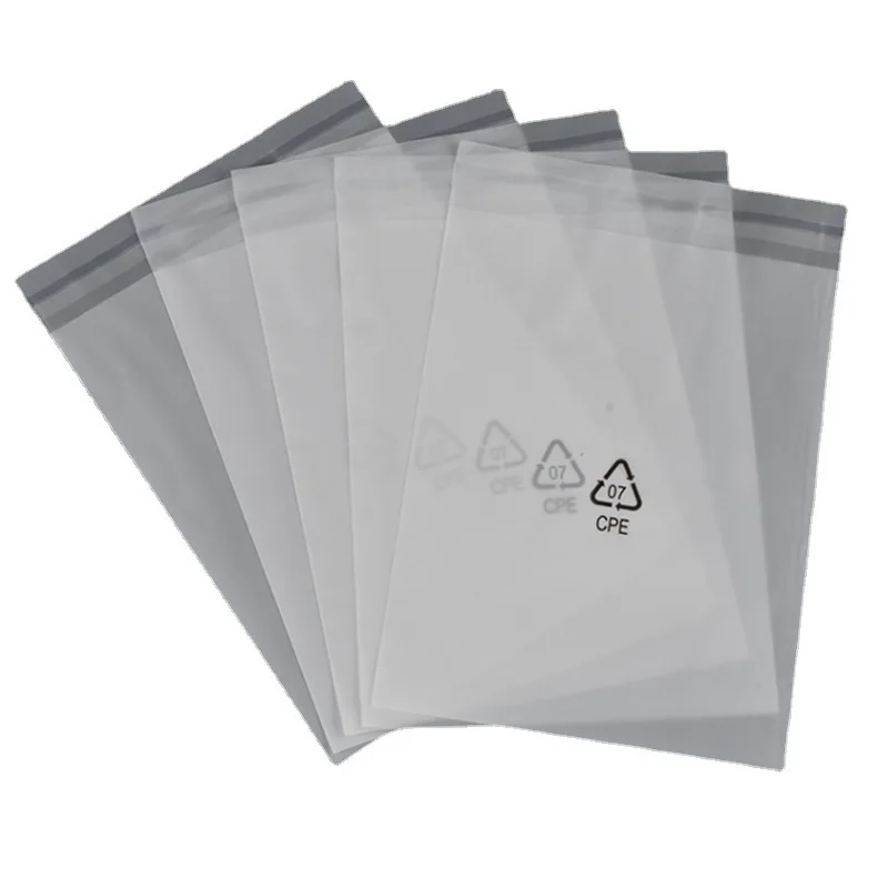 TETP 200Pcs/Lot Frosted Self Adhesive CPE Bags Electronics Data Cable Accessories Packaging Storage For Small Business Pocket