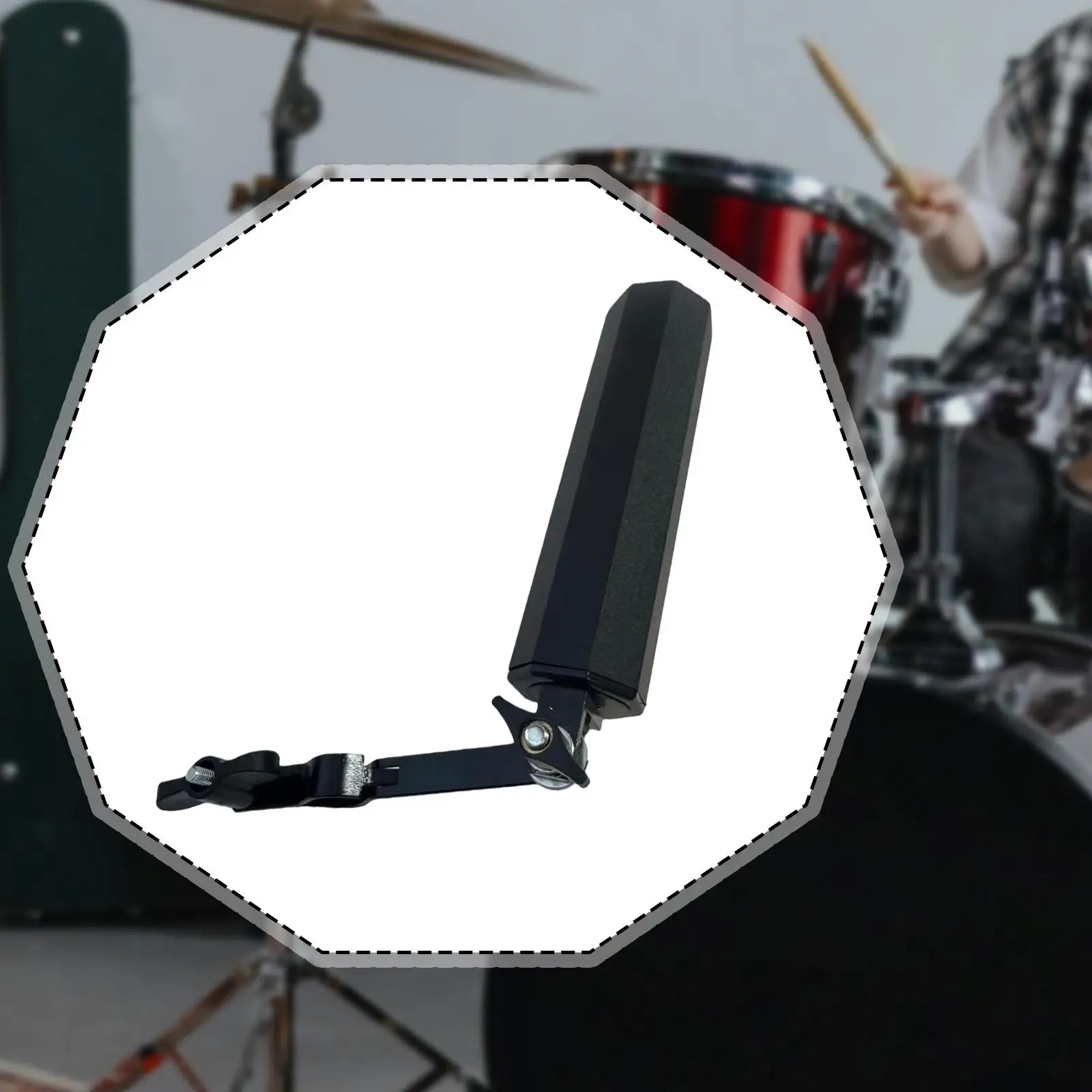 

Держатель барабанной палочки, зажим на тип, аксессуары для барабанов большой емкости, черный алюминиевый сплав для репетиционного живого шоу, ударный барабан