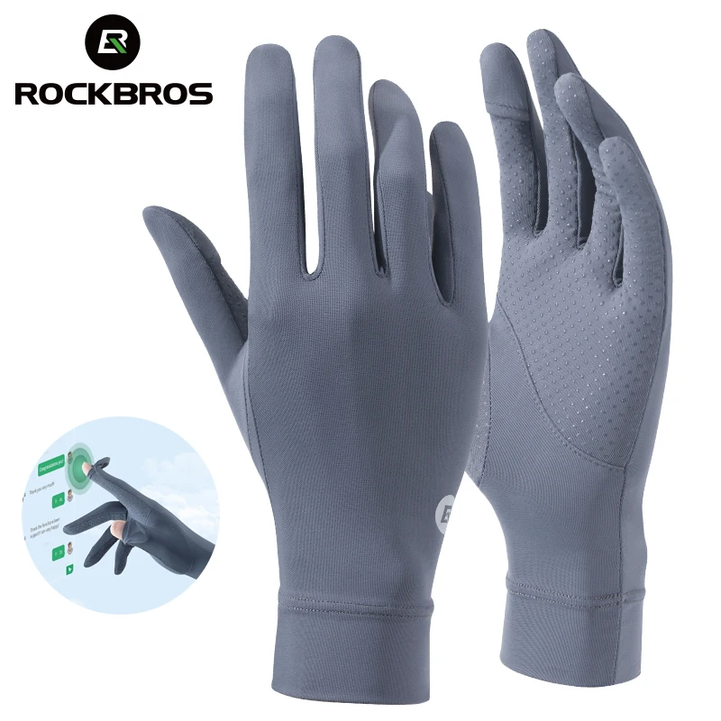 ROCKBROS rękawice wędkarskie krem do opalania rękawice anty UV Outdoor oddychające rękawice do jazdy antypoślizgowe letnie UPF50 + rękawice rowerowe