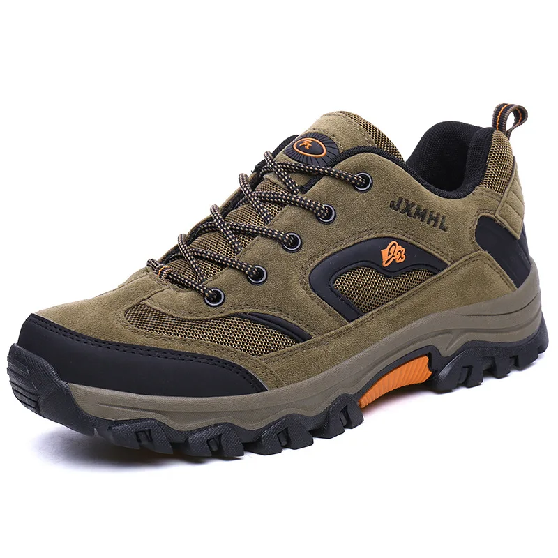 Leather Hiking shoes Men Waterproof Hunting Boots Tactical Boots Ankle Trekking Shoes Outdoor Sneakers Male Casual Tennis Shoes