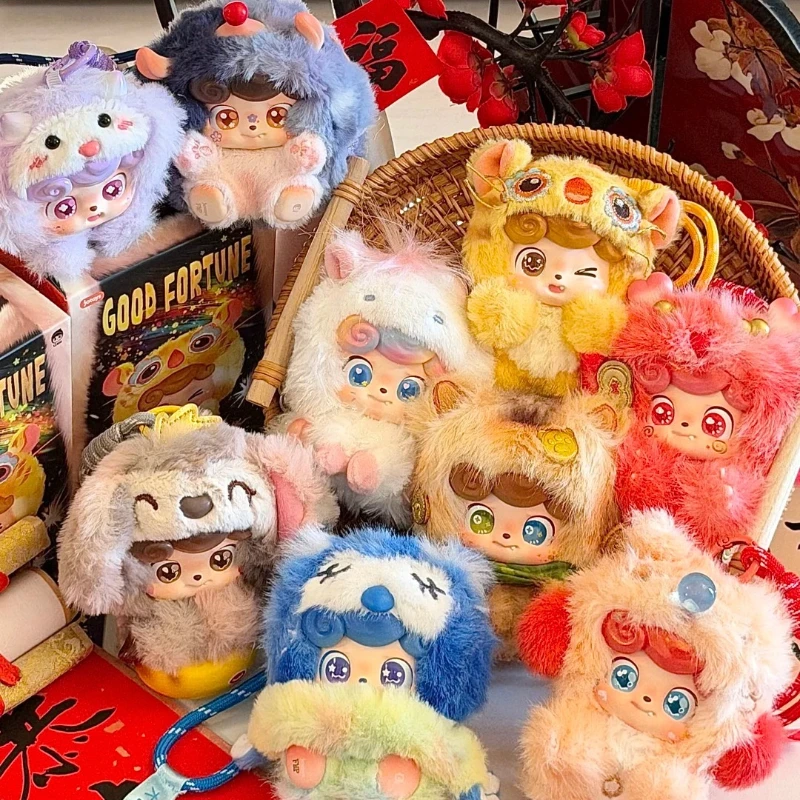 

Q.Kid Good Fortune Series слепая коробка аниме фигурки милая кукла загадочная коробка сумка подвеска настольный орнамент сюрприз новогодний подарок игрушка