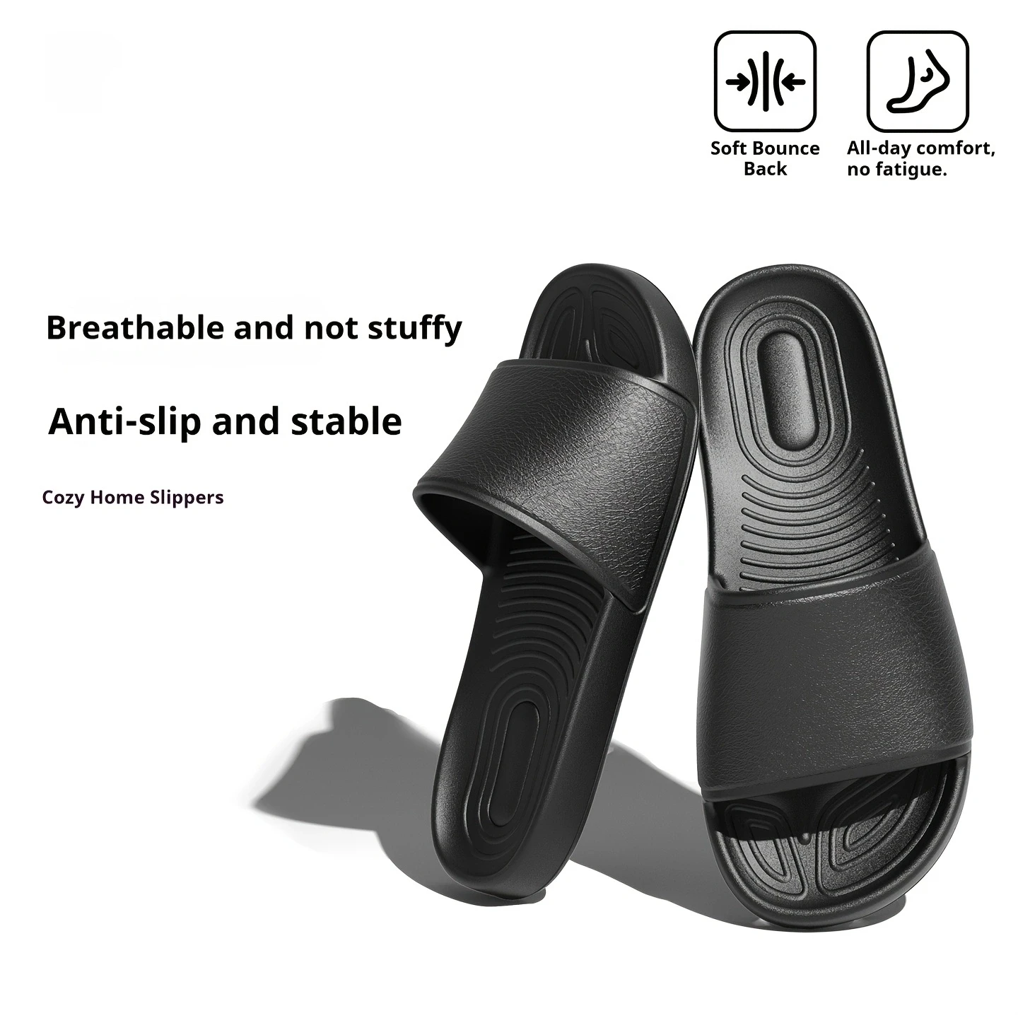 Herren-Slipper aus EVA im Integralformverfahren, weich, stoßdämpfend, rutschfest, für drinnen und den Alltag. – Detail 6