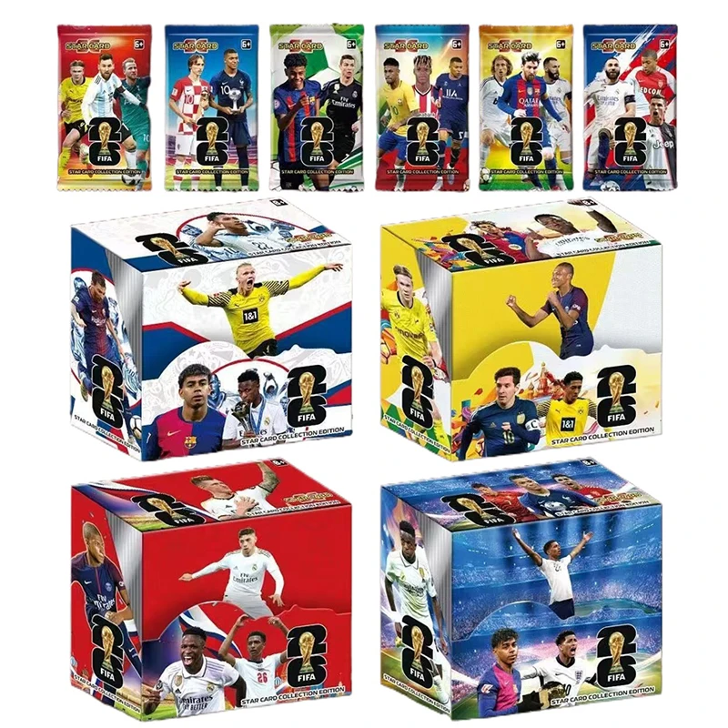 Auf Lager: Panini 2026 Neue FIFA-WM-Fußballkarten-Packung, Panini Fußballstar-Karten, Fußball-Memorabilien-Sammlung, Fußballkarte