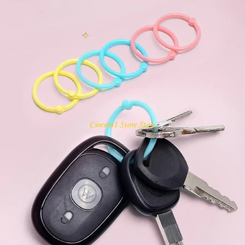 Loose Leaf Binder Rings for Keychains,Card Rings,Clip Rings for Book Rings,School,Home or Office Flexible Binder Rings