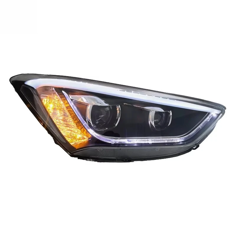 2 Pieces for IX45 SantaFe Grand Santa Fe 2013 2016 Accessories LED Head Light Headlights Upgrade LED Demon Eyes Headlamp