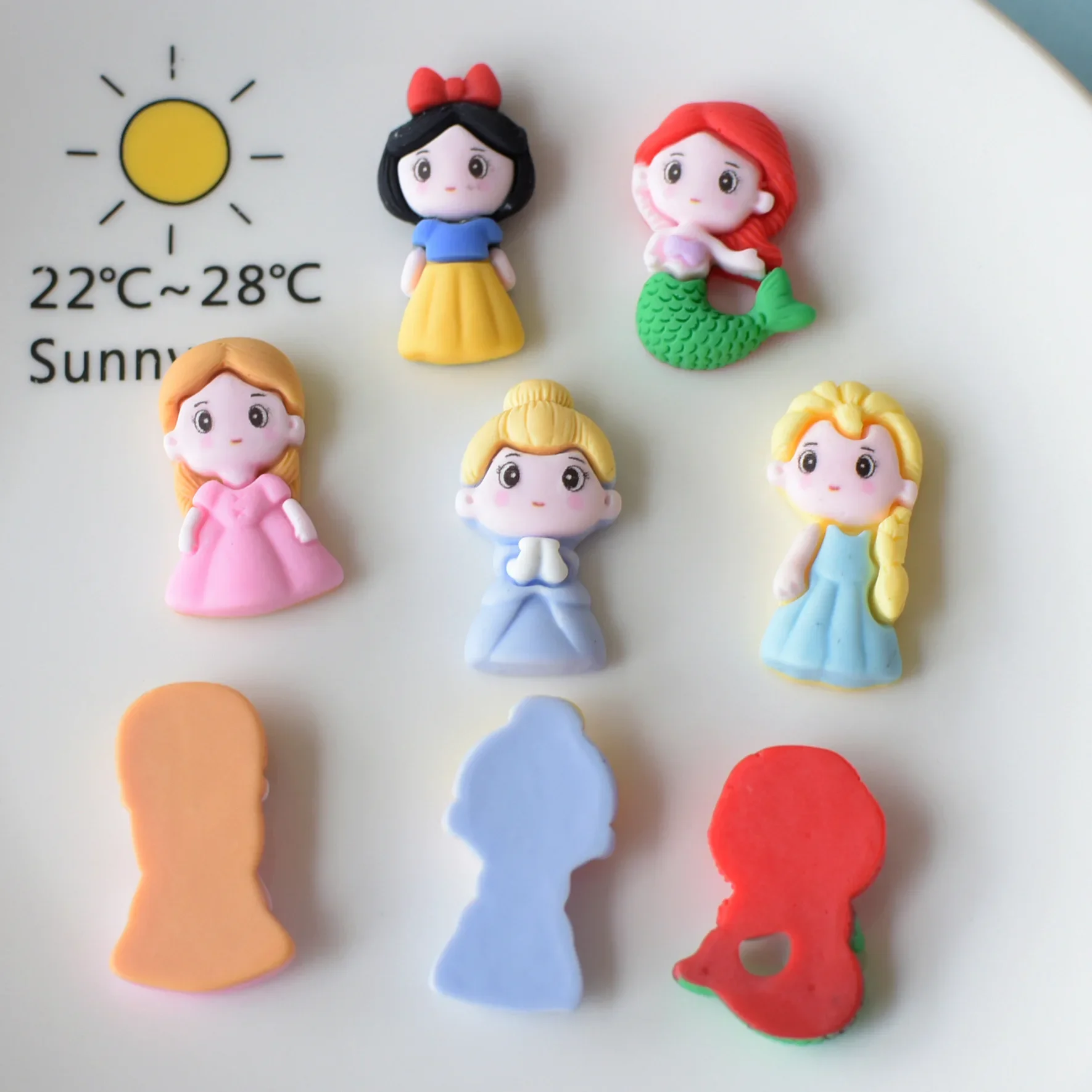 5pcs cute princess cartoon resin flatback cabochons for diy jewelry making handmade crafts materials