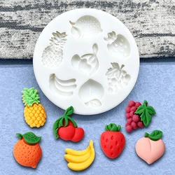 Banana Lemon Strawberry Grape Cake Silicone Sugarcraft Mold Resin Tools Chocolate Cupcake Baking Fondant Cake Decorating Tools