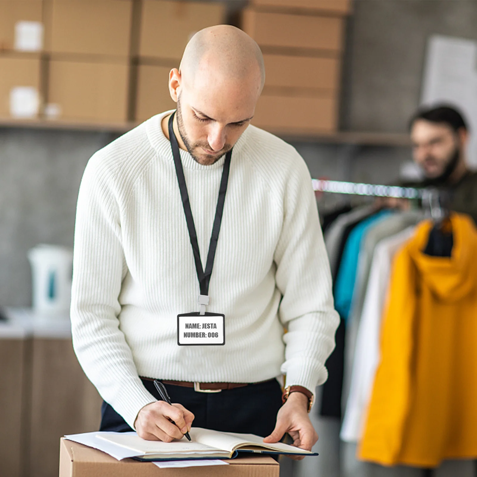 1 مجموعة حامل بطاقة سبائك الألومنيوم انفصال الحبل معرف شارة غطاء للطلاب العمال الممرضات الأطباء استخدام مكتب المدرسة #4