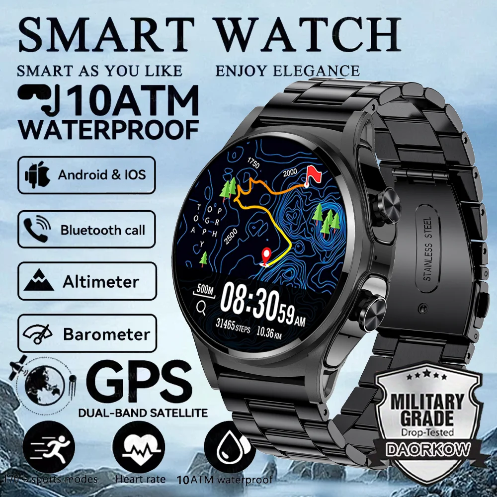 

New Smart Watch 2 in 1 TWS Wireless Headphone Local Music Call Men SmartWatch Health Monitoring Flashlight Waterproof Sports