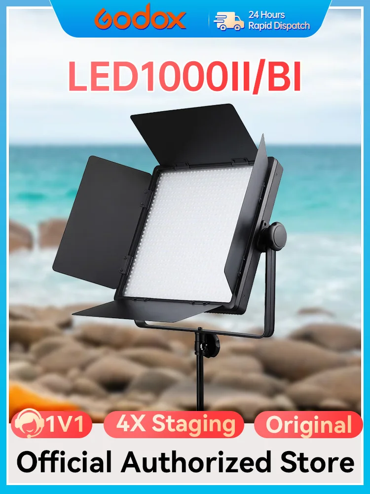 Godox LED308C II LED308 3300K-5600K LED308w II Lâmpada de luz de vídeo para câmera filmadora DV + NP770 4400Ahm Bateria e carregador