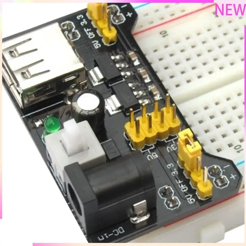 B27B 10 Uds para MB102 Kit de módulo de fuente de alimentación de placa de pruebas 2 vías 3,3 V 5V para Kit de juego de módulo de placa de pruebas MB102