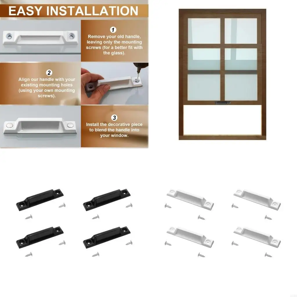 

Сменные ручки для раздвижных окон Эргономичная ручка Легкая установка АБС-пластик А2ББ