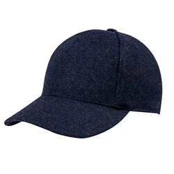 Botvela Men's Herringbone Tweed Baseball Cap Wool Blend Fitted Hat Casual Fishing Hiking Travel Sun Hat New Fashion Style