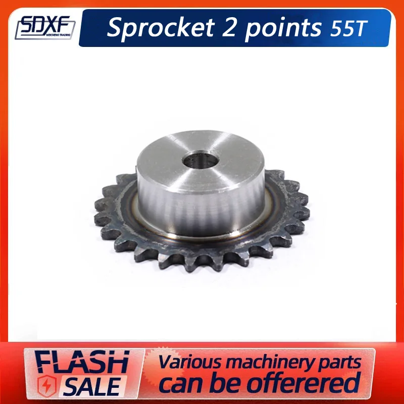 Sprocket, Precision 2 Points 55 Teeth 04c Craft Hole Quenching Pitch 6.35mm , Stable Transmission Ratio , Factory Direct Sales