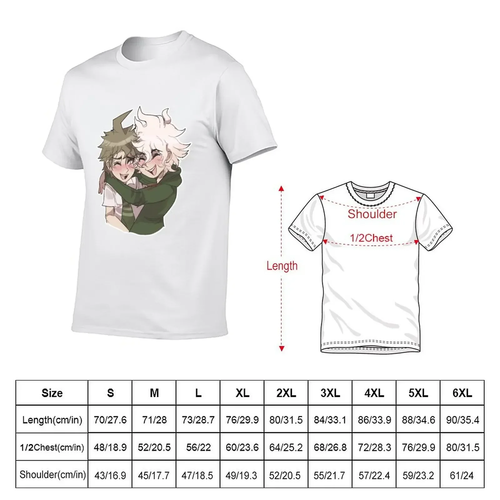 komahina komaeda and hinata dangan ronpa T-Shirt blue archive anime shirts graphic tees graphic shirts funny t shirts for men