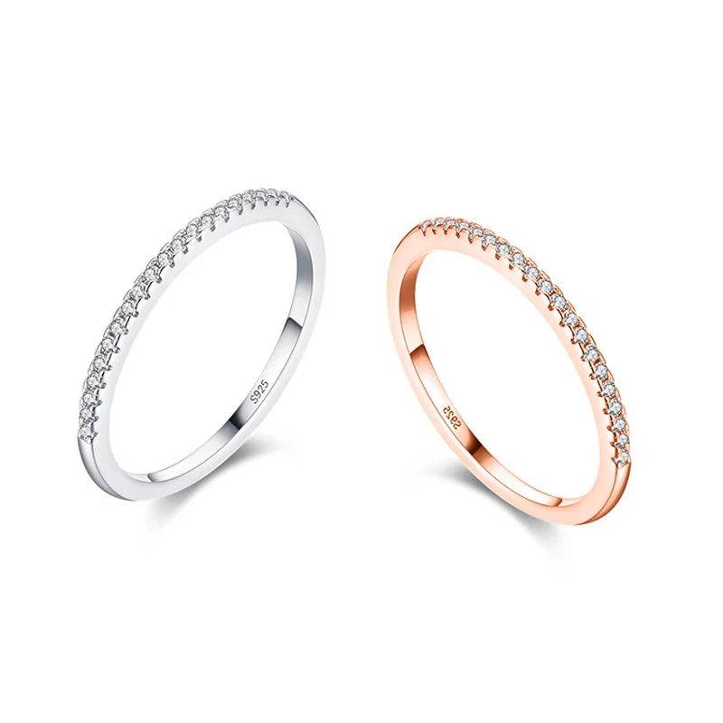 

Fashion Sterling Silver Ring 925 Luxury Ring Minimalist Jewelry Cubic Zirconia Rings For Women Accessories Jewelry