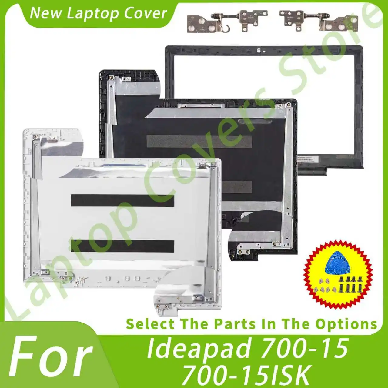 

New Case For Idea pad 700-15isk 700-15 E520-15 Rear Lid Top Case LCD Back Cover Bezel Cover hinges PC Cover Replace 15.6
