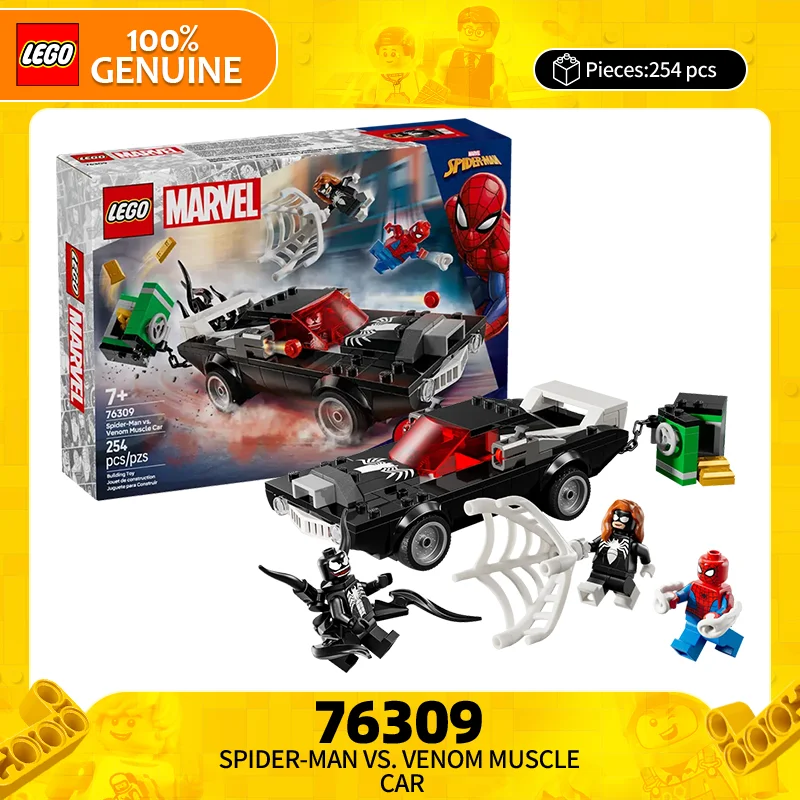 

Конструктор Lego серии Marvel 76309 «Человек-паук против Венома: Мускулистый автомобиль», детские строительные блоки-головоломки, игрушка, подарок на День святого Валентина