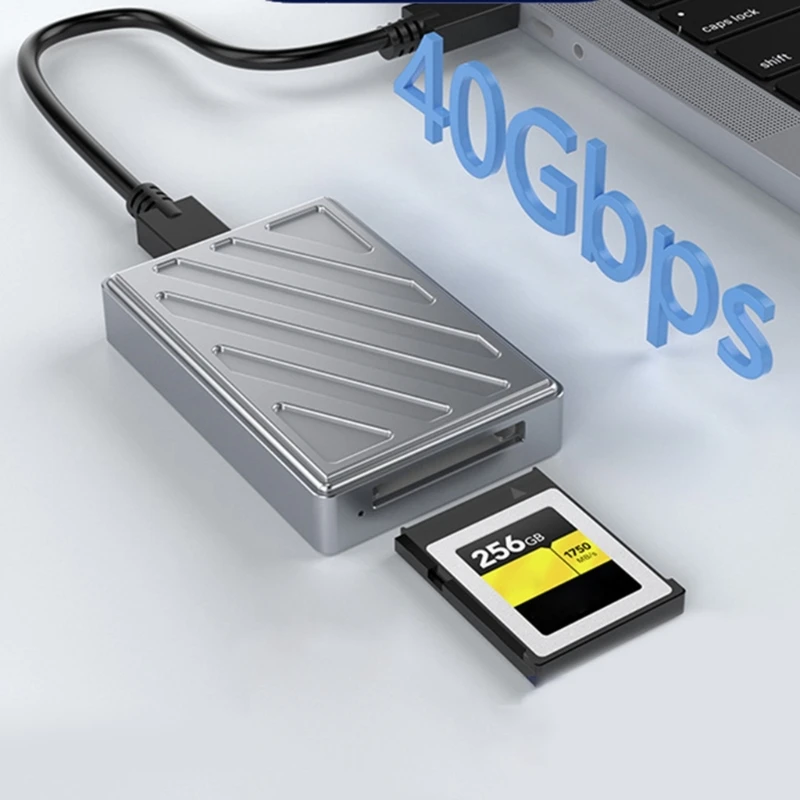 USB4.0 CFexpress TypeB 40Gbps Efficient Card Reader for CFe TypeB Aluminum Memory Card Reader