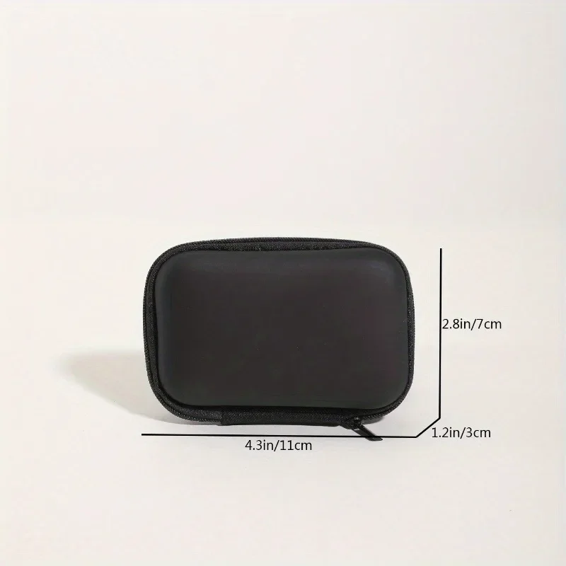 Stylish Eva Headphone Data Cable Storage Hard Drive Bag Simple Portable Charger Headphone Zipper Box