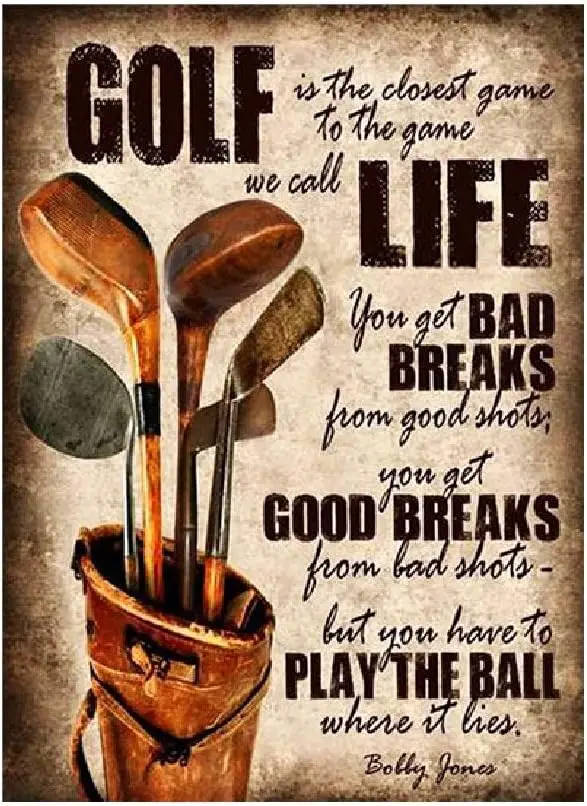 Funny Giggles Metal Tin Sign Wall Decor Man Cave Bar Golf Club Playing Golf Metal Painting Metal Signs Tin Painting 20 * 30 cm B
