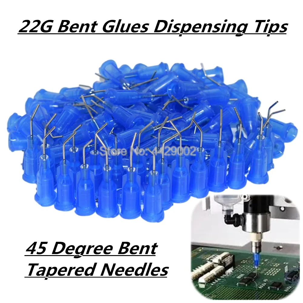 

2000 штук наконечников для дозирования, изогнутые иглы 22G, 45-градусные иглы для клея, дозаторы для жидкого клея, конические тупые наконечники