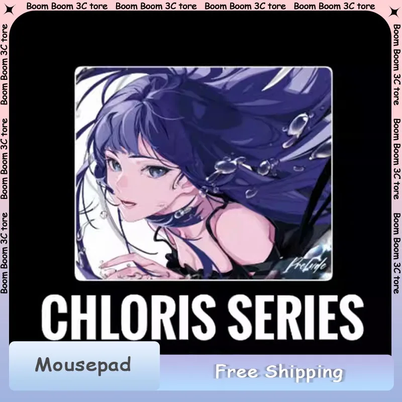 

Серия 「Chloris」Игровой коврик для мыши с тонкой поверхностью, скоростной коврик средней твердости, полиуретановый базовый клей, 480x400x3 мм, аниме настольный коврик