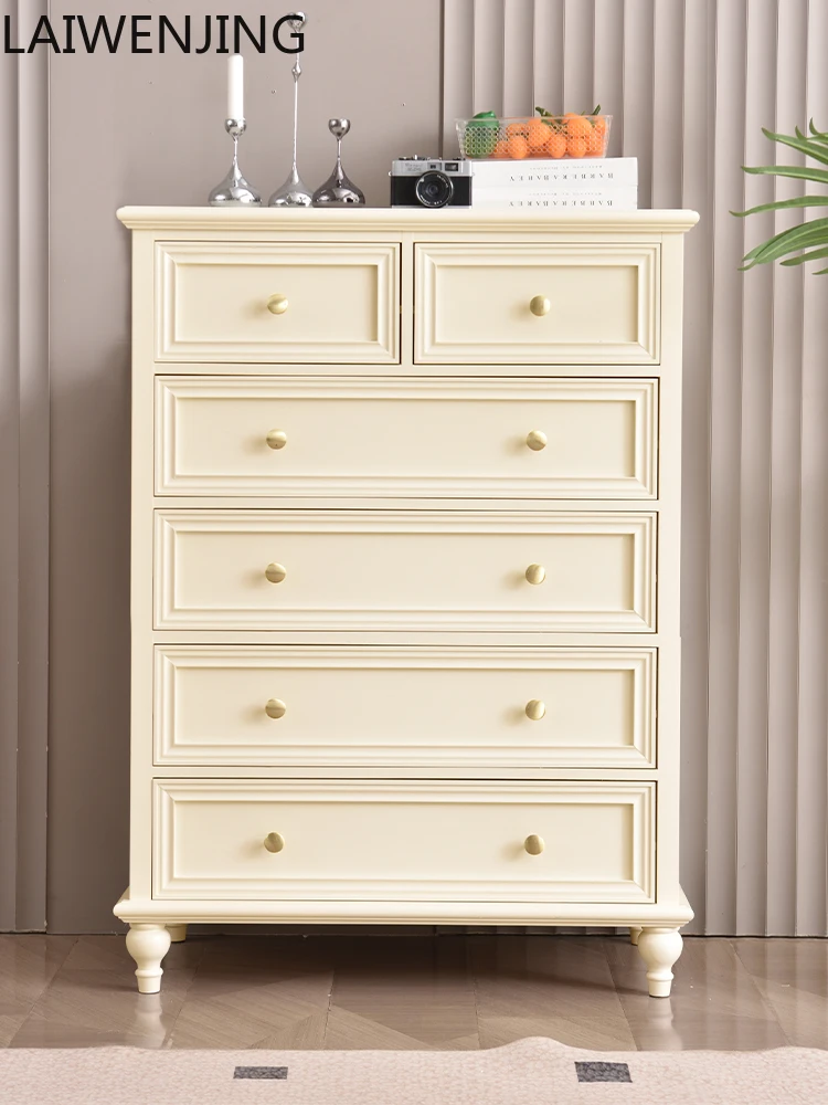

SGF chest cabinet light luxury with drawer solid wood bucket storage wall cabinet