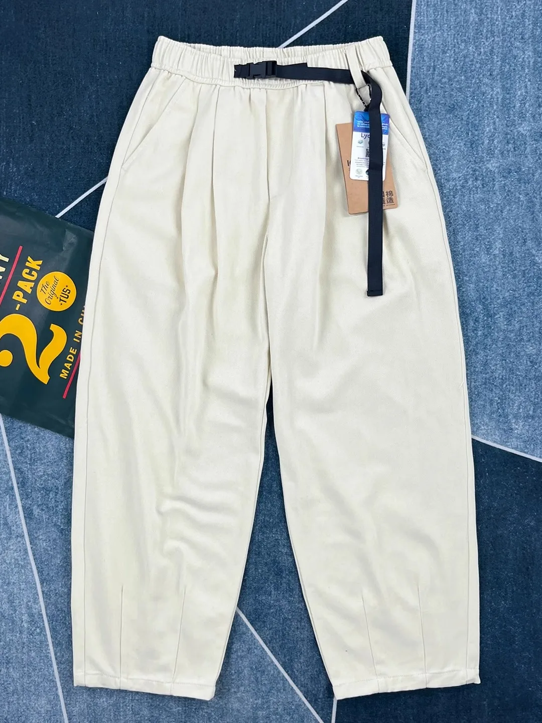 

Мужские свободные брюки с широкими штанинами и зауженным низом, прямые, однотонные, осенние, модные, универсальные, для повседневной носки, длинные