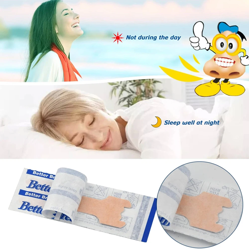 Large Better Breathe Nasal Strips to Reduce Snoring Works Instantly to Improve Sleep Anti Snoring Strip Breath Easy (66mm*19mm)