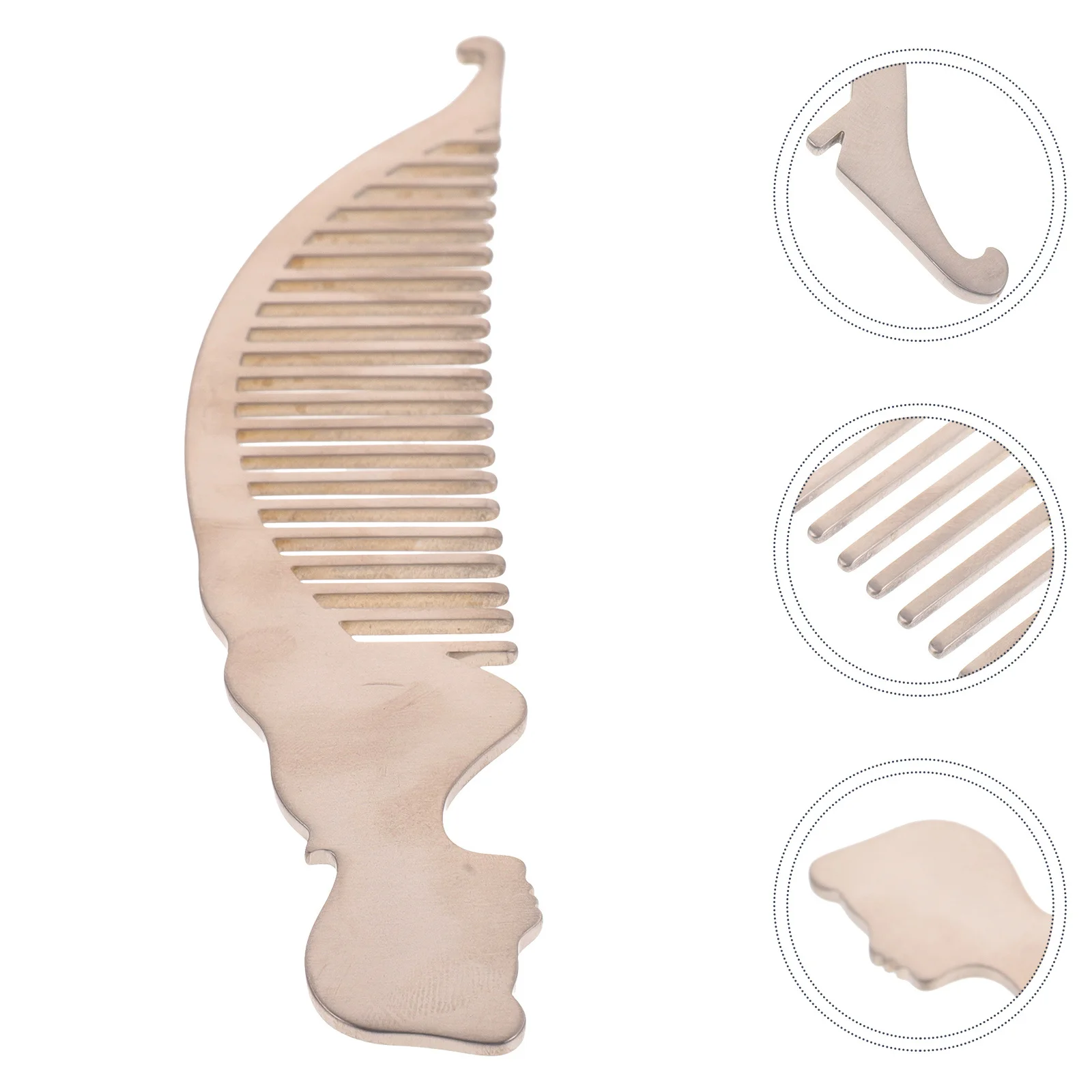 

Антистатическая расческа для укладки волос премиум-класса из титанового сплава с круглым кончиком и широкими зубьями, парикмахерская расческа для салона, дома, путешествий