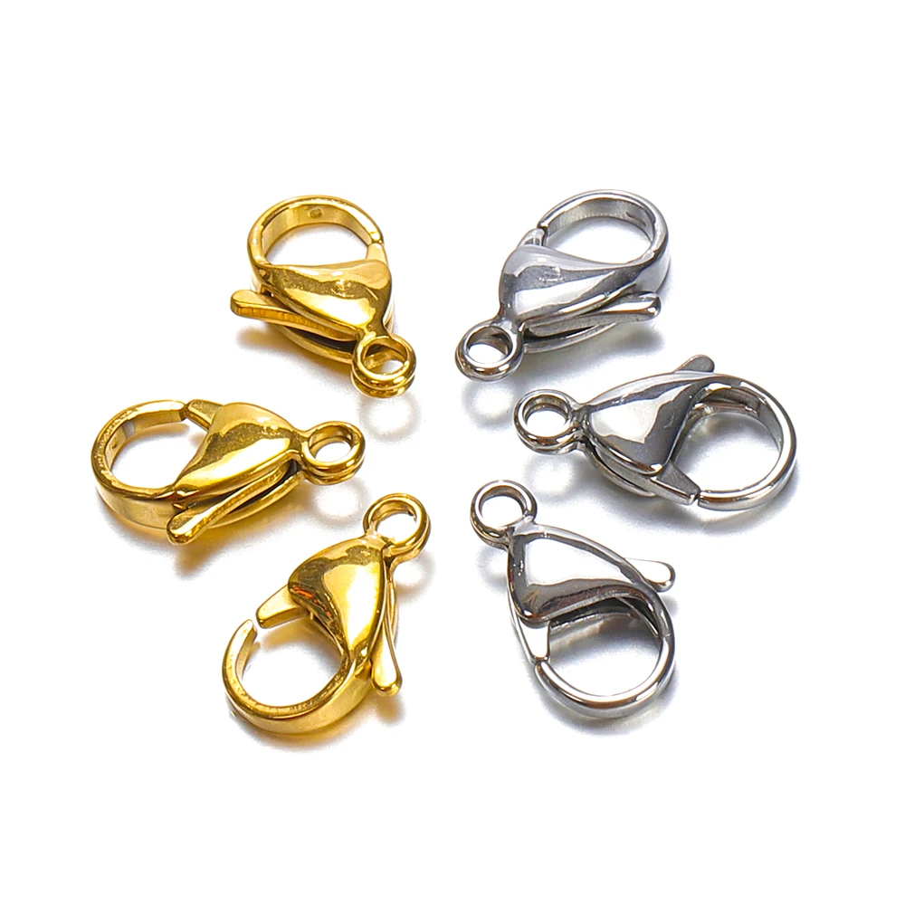 20 stücke/Los 304 Edelstahl Hummer verschlüsse & Haken für DIY Schmuck herstellung