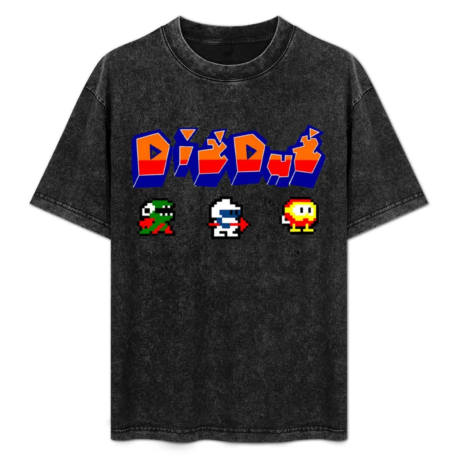 Birthday Girl Arcade Dig Dug Camiseta de estilo vintage Camiseta divertida verano 2025 camisetas gráficas Blusa Paquete de camisetas gráficas para hombres