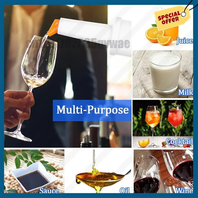 -A89Z 6er-Pack Bar-Saft-Gießen-Flaschen, Saft-Ausgießer, Kunststoff-Saftspender für die Bar mit auslaufsicheren Ausgießen