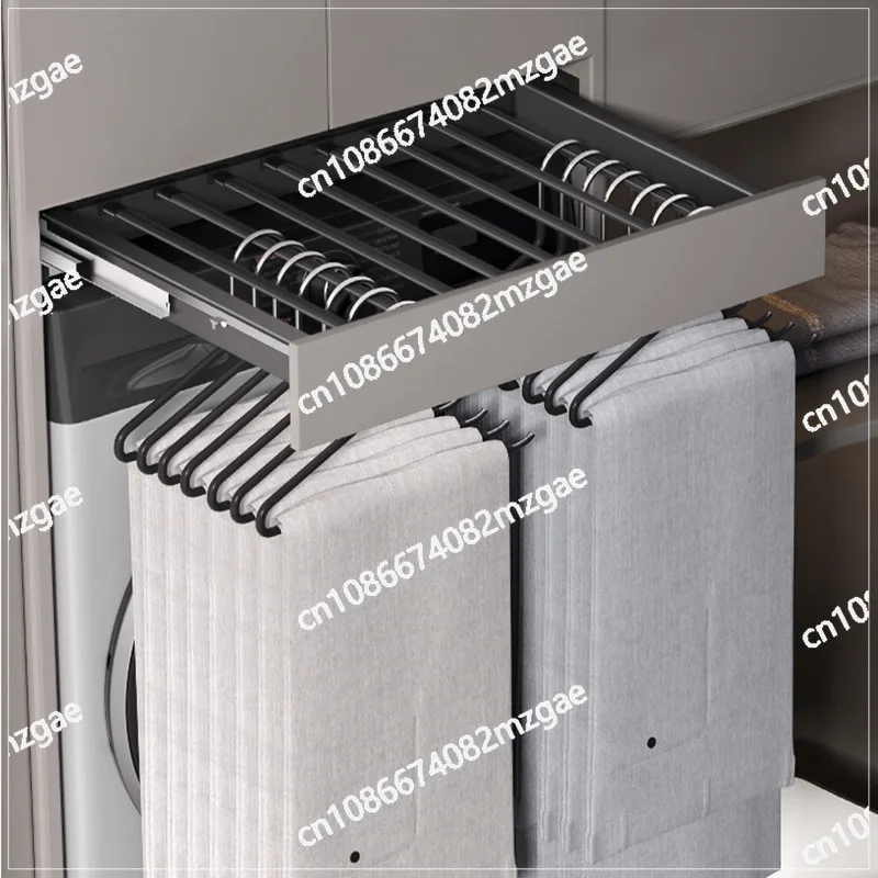 

Невидимая сушилка для балкона, скрытая подтягивающая вешалка для брюк, телескопическая направляющая, шкаф