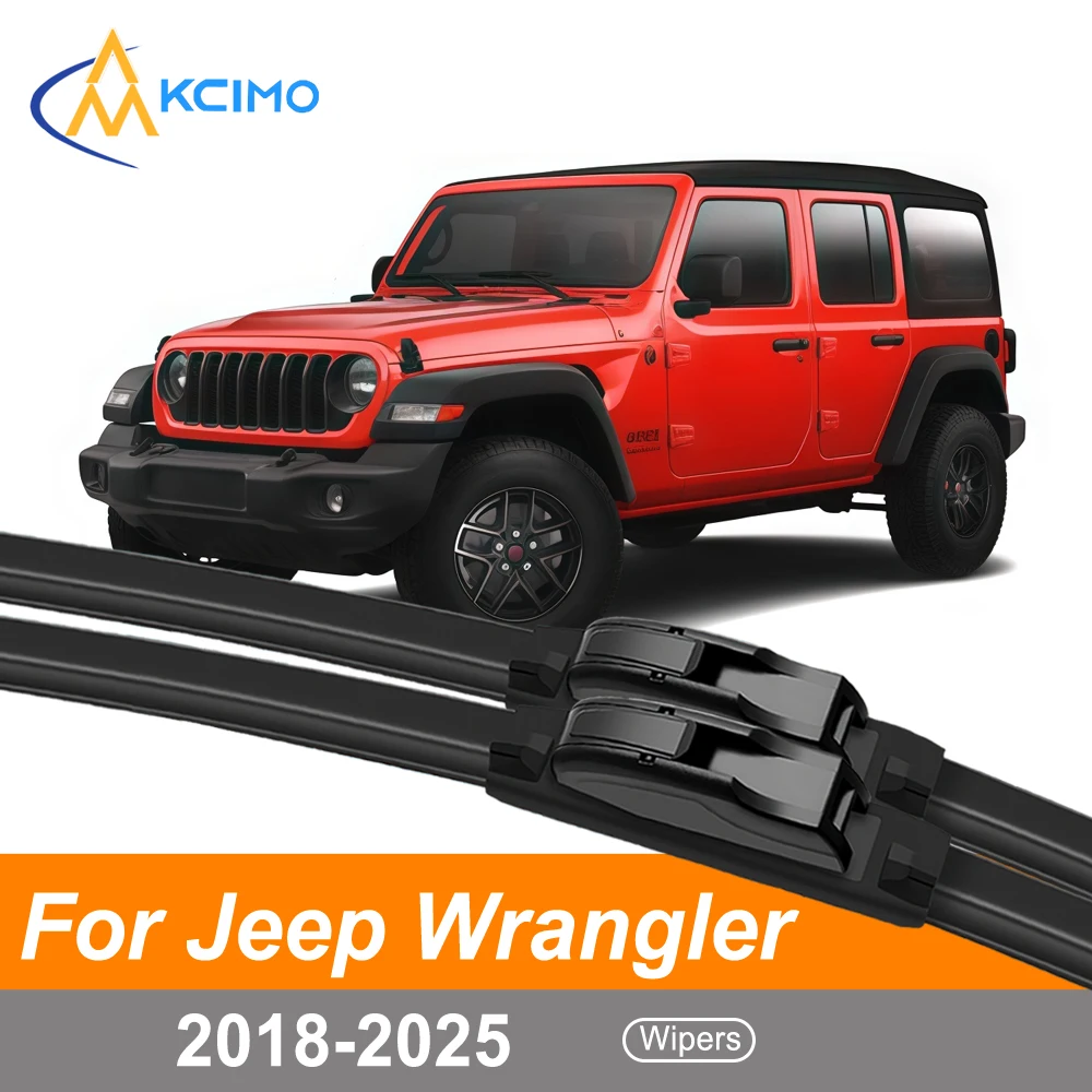 

Complete Front Set Windshield Wiper Blades For Jeep Wrangler JL 2018-2025 Direct Fit All-Season Wipers Easy Clip Installation