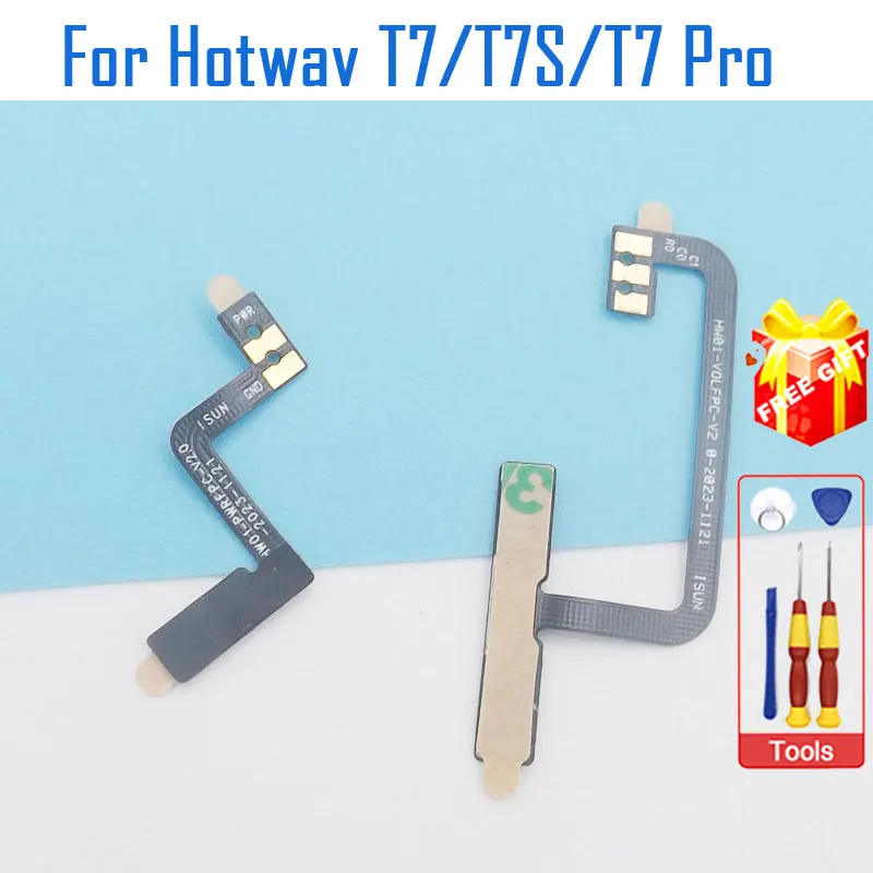 Nuevo Original HOTWAV T7 T7 Pro T7S Cable de botón de encendido botón de volumen Cale flex FPC para teléfono inteligente Hotwav T7 Pro