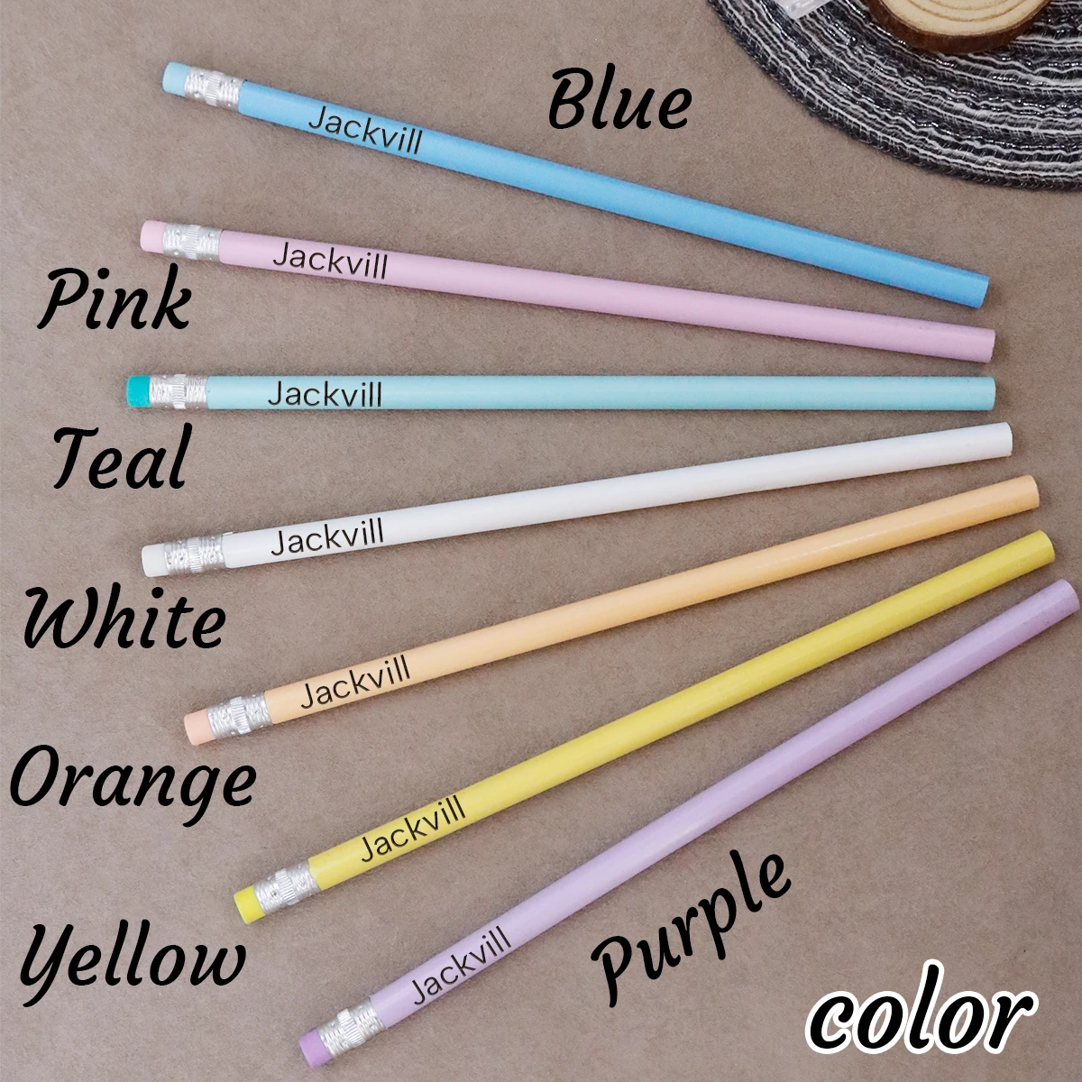 Custom Text Pencils,Personalized Pencils For Kids,Customizable Cute Pencils,Back To School Supplies,Gifts For Friends,Cute view 3