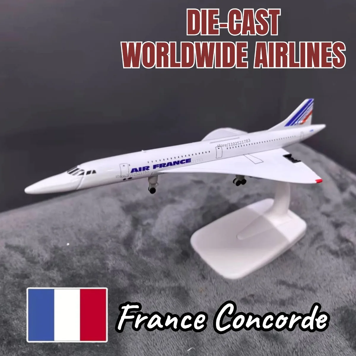 Modèle d'avion en métal moulé sous pression, échelle de 7.5 pouces, Airbus Boeing ATR Concorde 747 MD11 C919, réplique d'aviation, jouet artistique Miniature pour enfant garçon