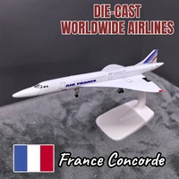 Metal Diecast Aircraft Model 7.5 Inch Scale Airbus Boeing ATR Concorde 747 MD11 C919 Replica Aviation Miniature Art Kid Boy Toy
